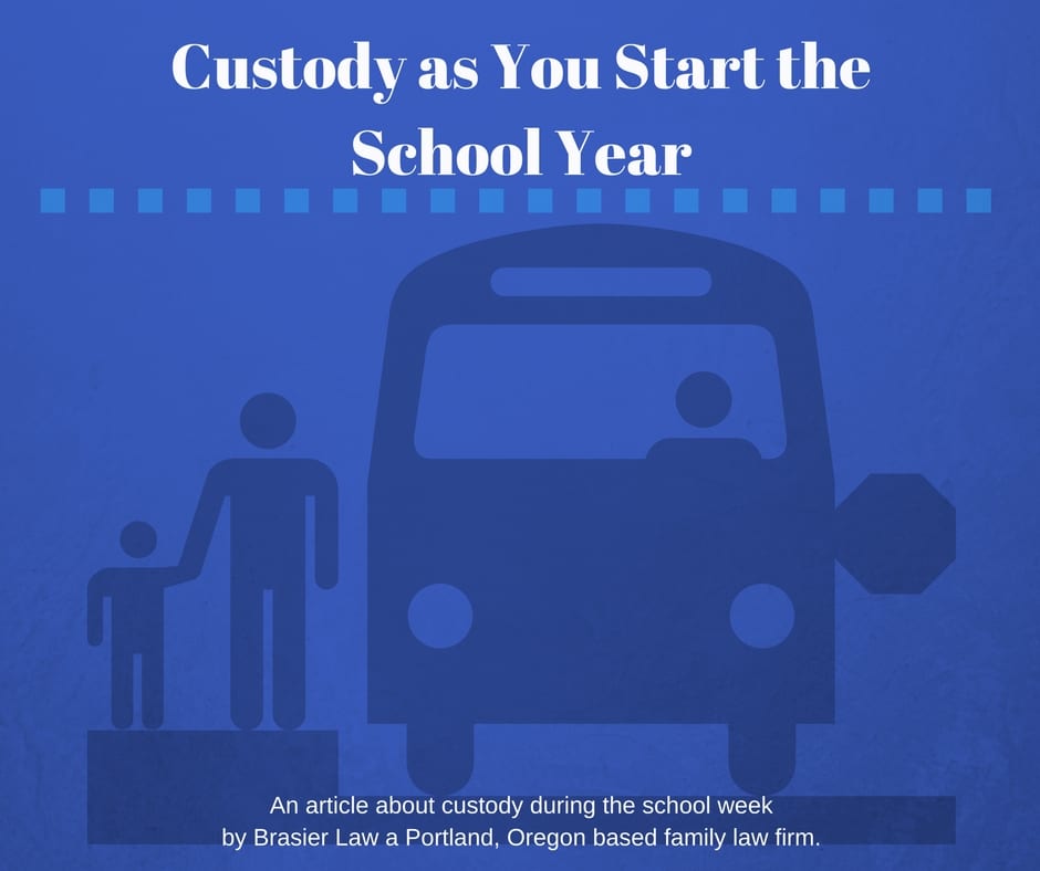 The school year and custody in Oregon and Washington