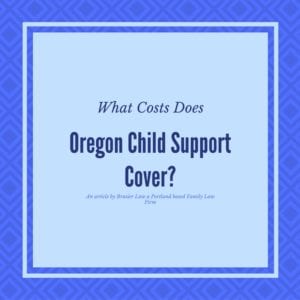 What does the child support cover anyway?