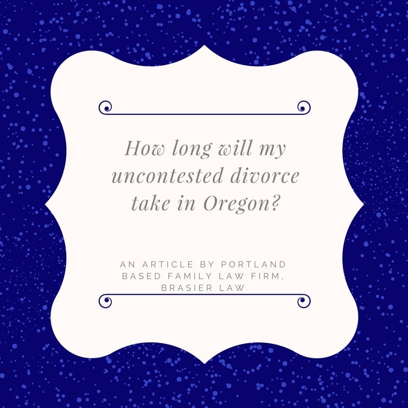 Oregon uncontested divorce