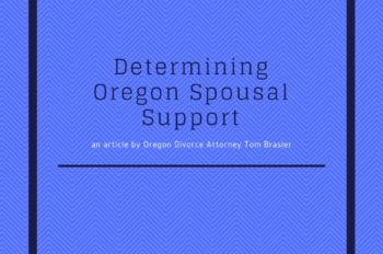 Oregon Spousal Support