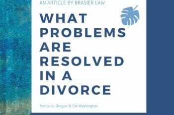 Purpose is to restate the title in a decorative form, What problems are resolved in a divorce.
