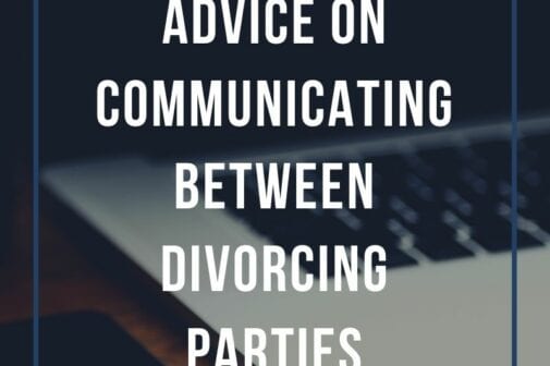 Image with title: Advice on communicating between divorcing parties